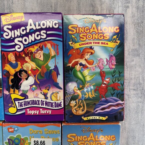 Kids VHS Lot - Dora, Disney Sing A Long, Richard Scary, Jay Jay Nickelodeon - Picture 3 of 10